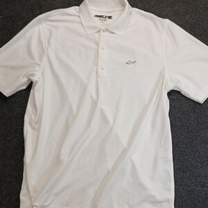 White Performance Polo Shirt by GREG NORMAN SZ LG